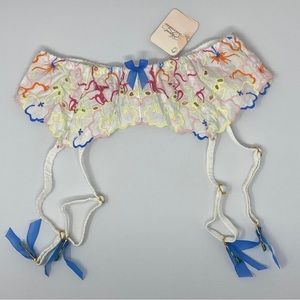 Agent Provocateur Dylan White Multi Suspender AP2 Small. NWT